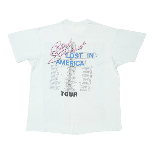 1989 Rod Stewart Lost in America Tour Shirt