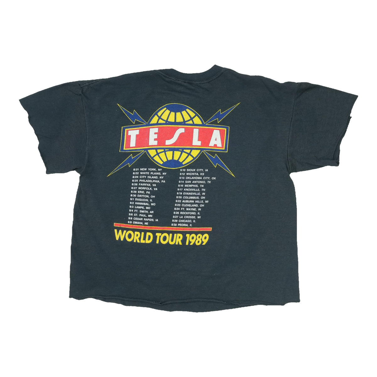 1989 Tesla World Tour Shirt