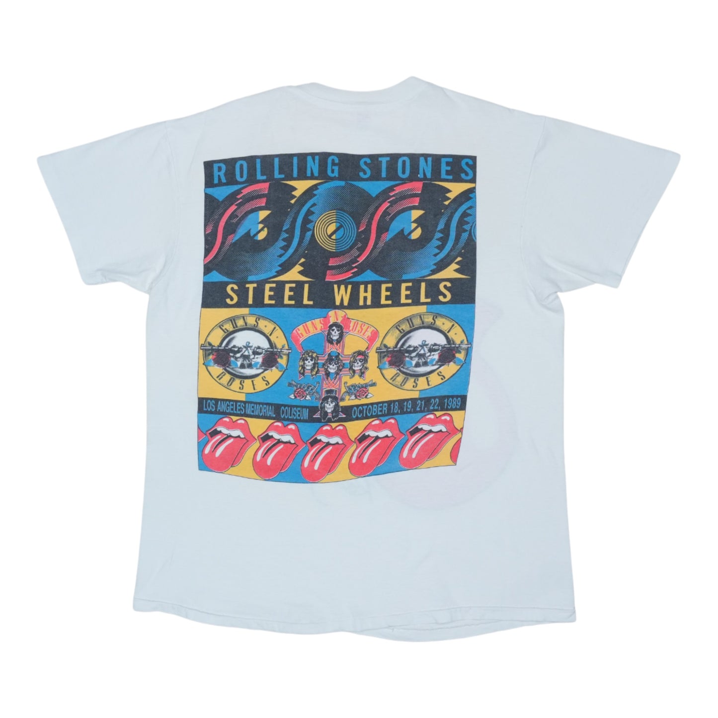 1989 Rolling Stones Guns N Roses Concert Shirt