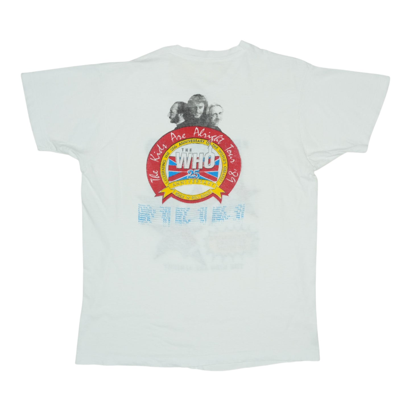 1989 The Who Kids Are Alright Tour Shirt