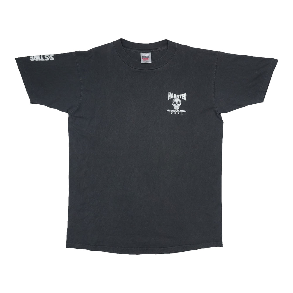 1990 Haunted Warehouse Party Skull Shirt