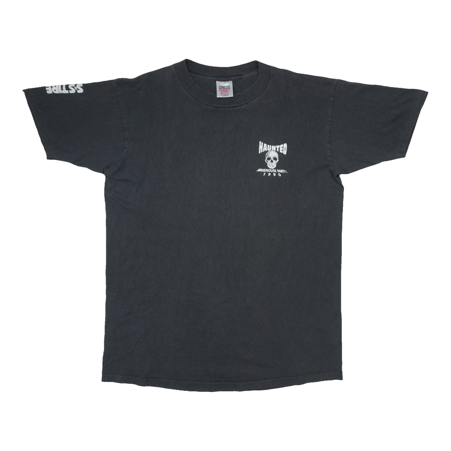 1990 Haunted Warehouse Party Skull Shirt