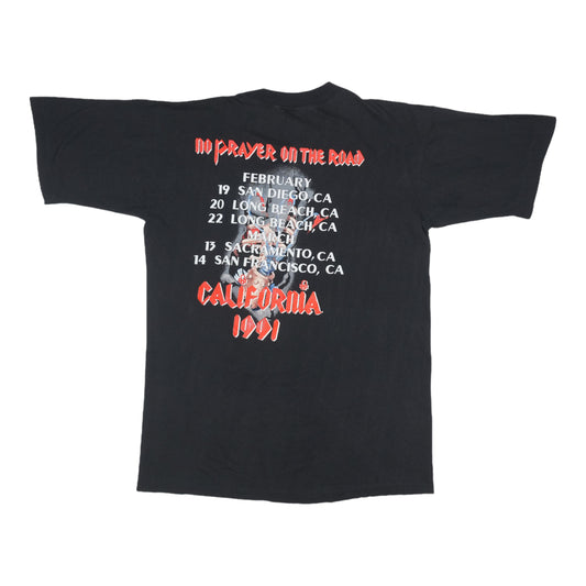 1990 Iron Maiden No Prayer For California Shirt Back
