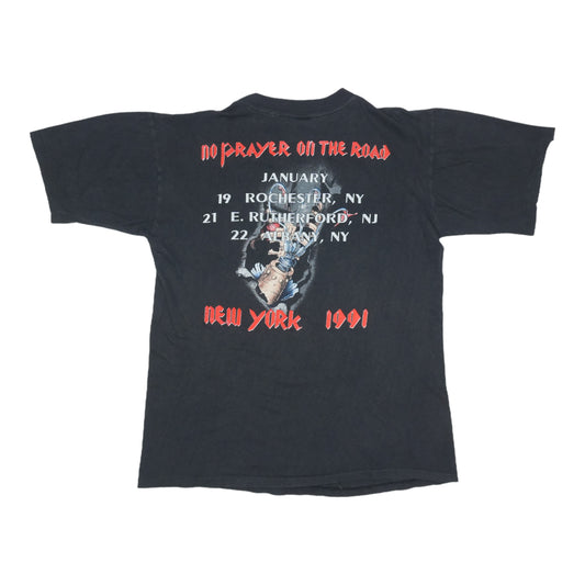 1990 Iron Maiden No Prayer For New York Shirt Back