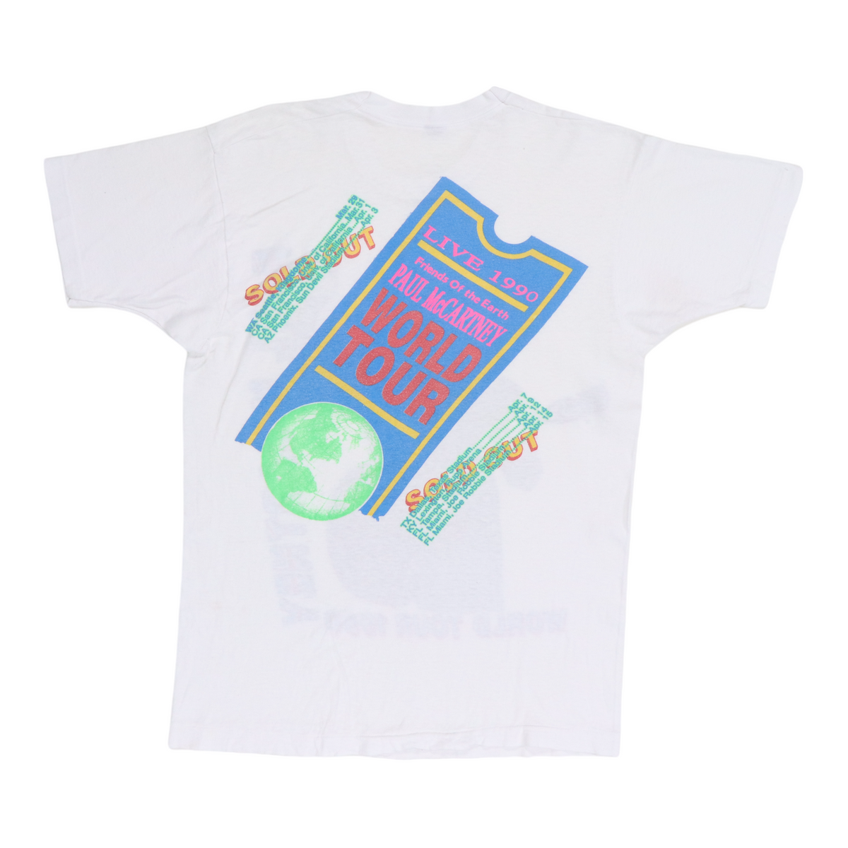 1990 Paul McCartney World Tour Shirt | Authentic Vintage Tee