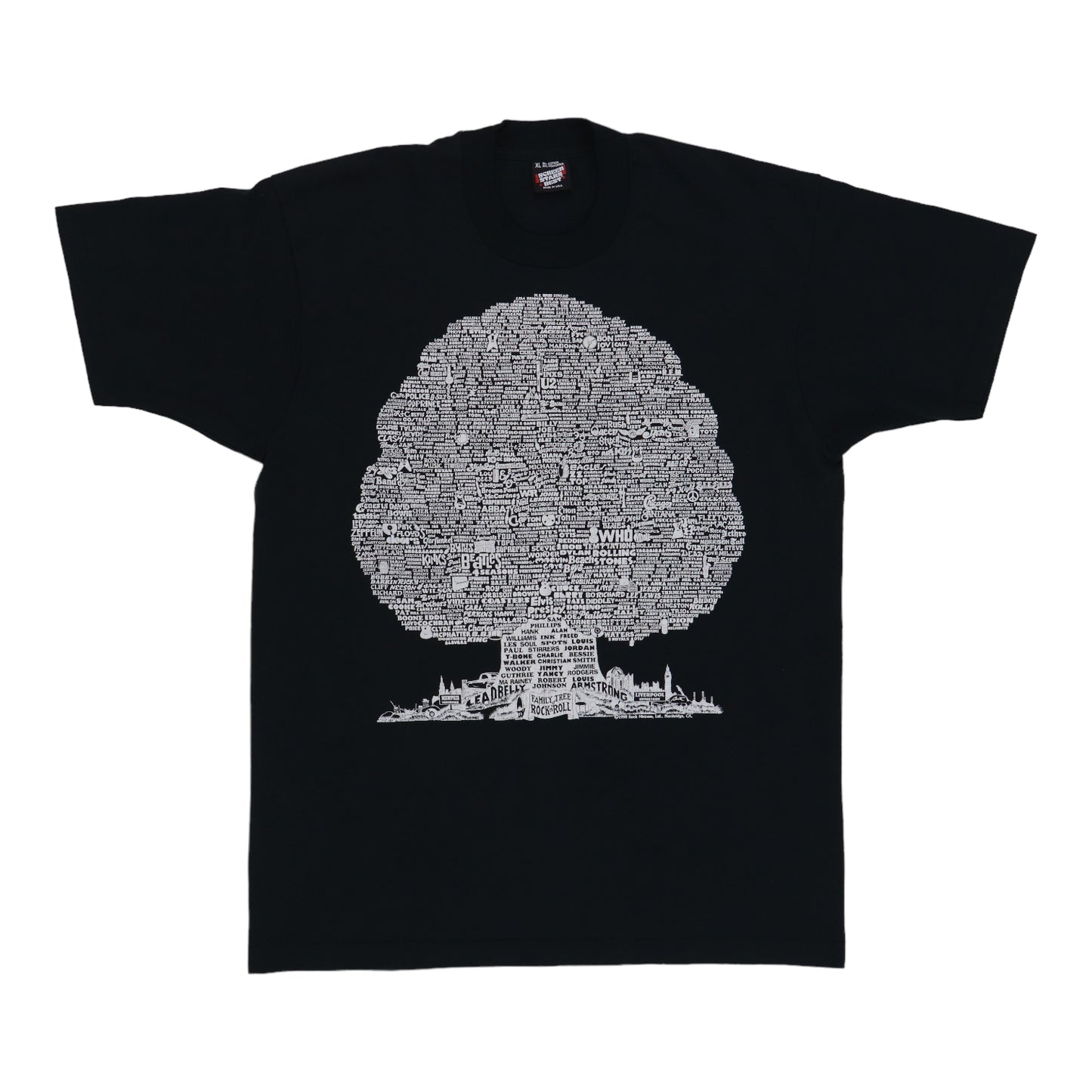 1990 Rock & Roll Family Tree Shirt