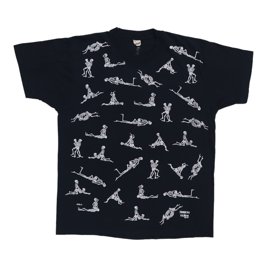 1990 Skeleton Sex All Over Fashion Victim Shirt
