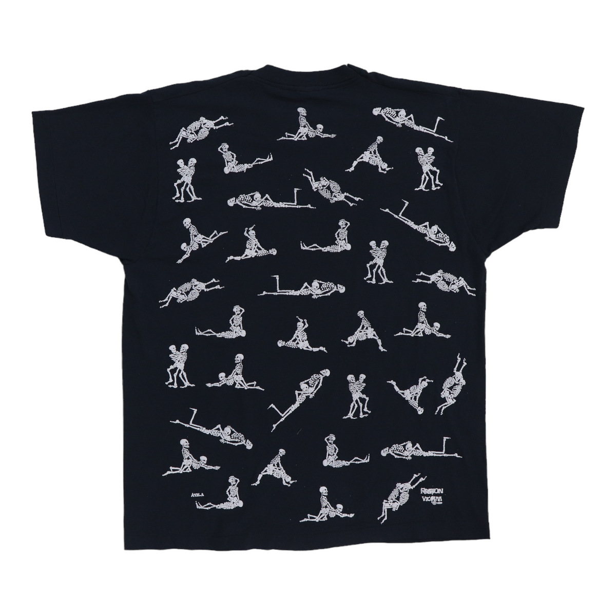 1990 Skeleton Sex All Over Fashion Victim Shirt | Authentic