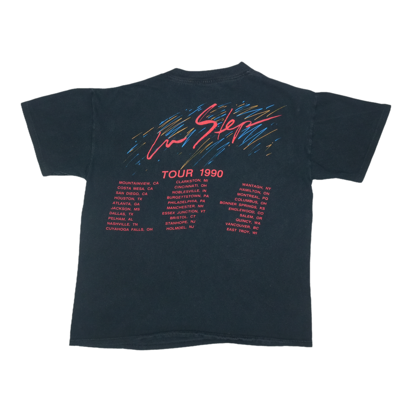 1990 Stevie Ray Vaughan And Double Trouble Tour Shirt Back