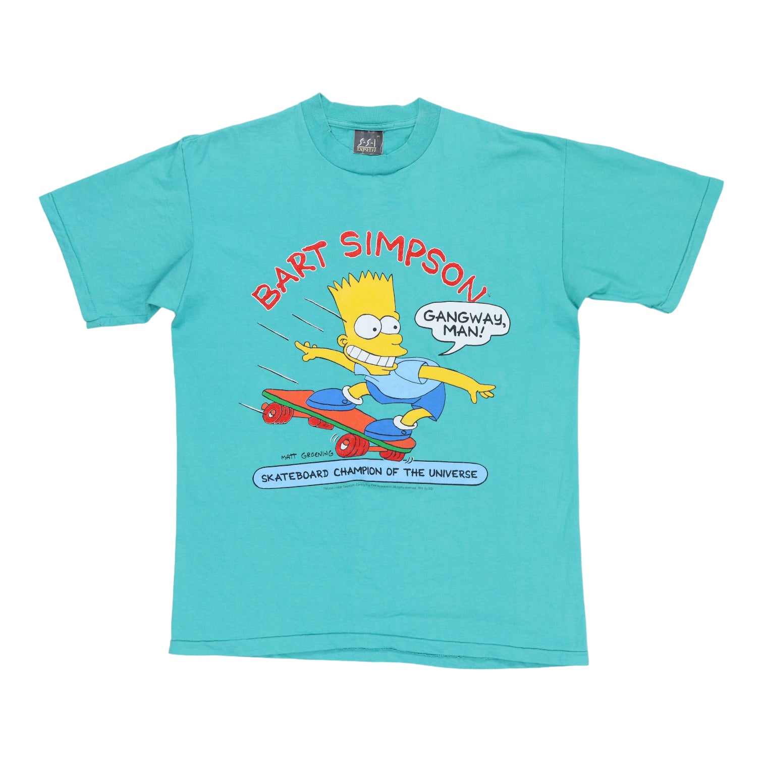1990 The Simpsons Bart Simpson Gangway Man Shirt | Vintage Tee