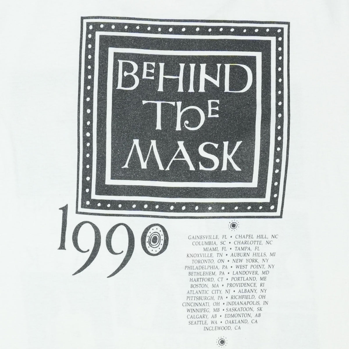 1990 Fleetwood Mac Behind The Mask Tour Shirt