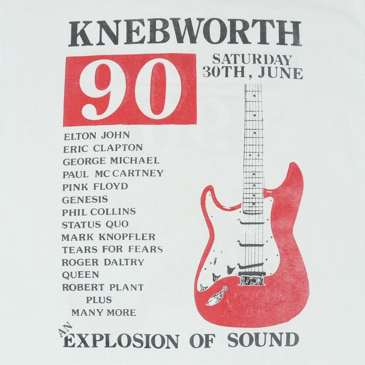 1990 Knebworth 90 Explosion Of Sound Shirt