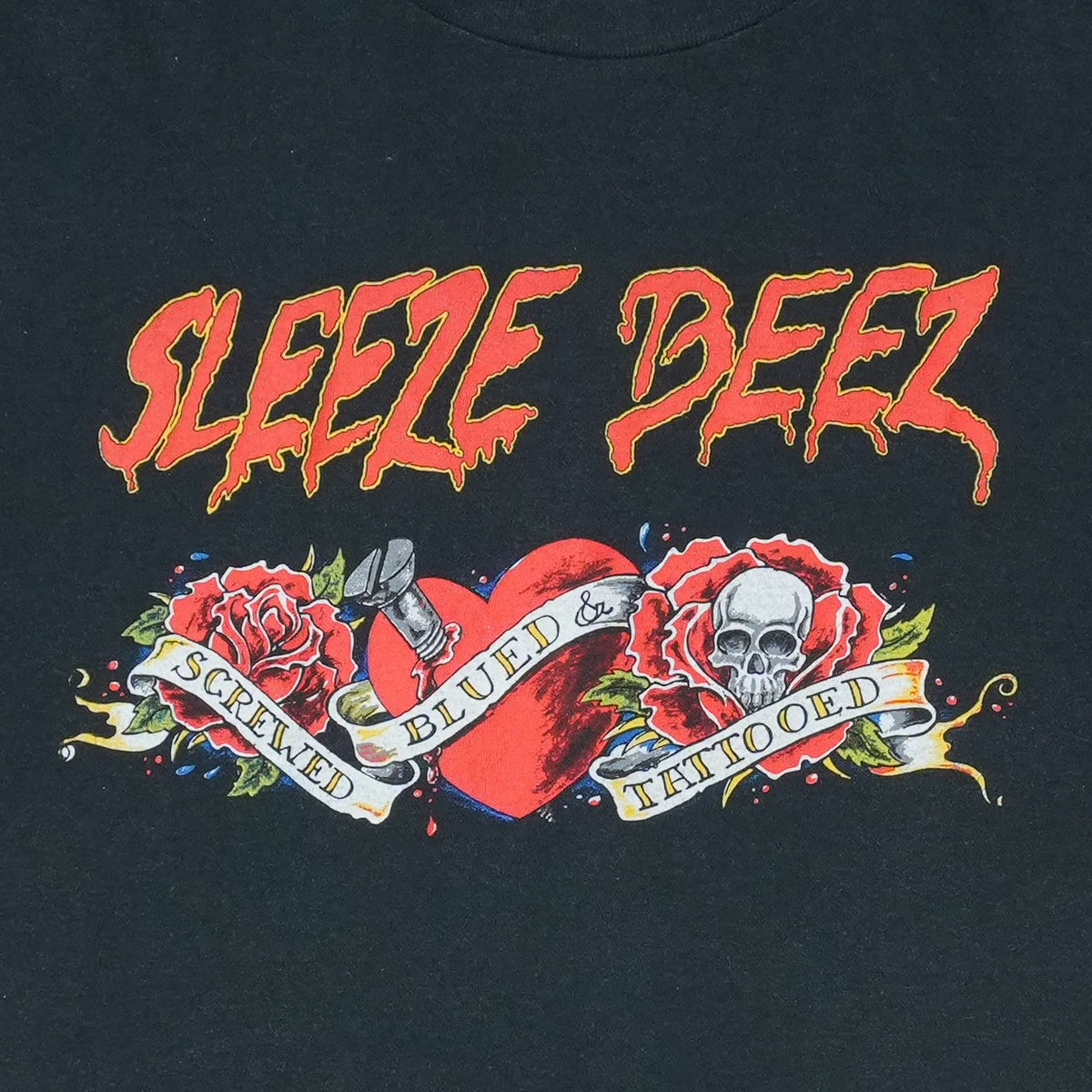 1990 Sleeze Beez Screwed Blued Tattooed Shirt
