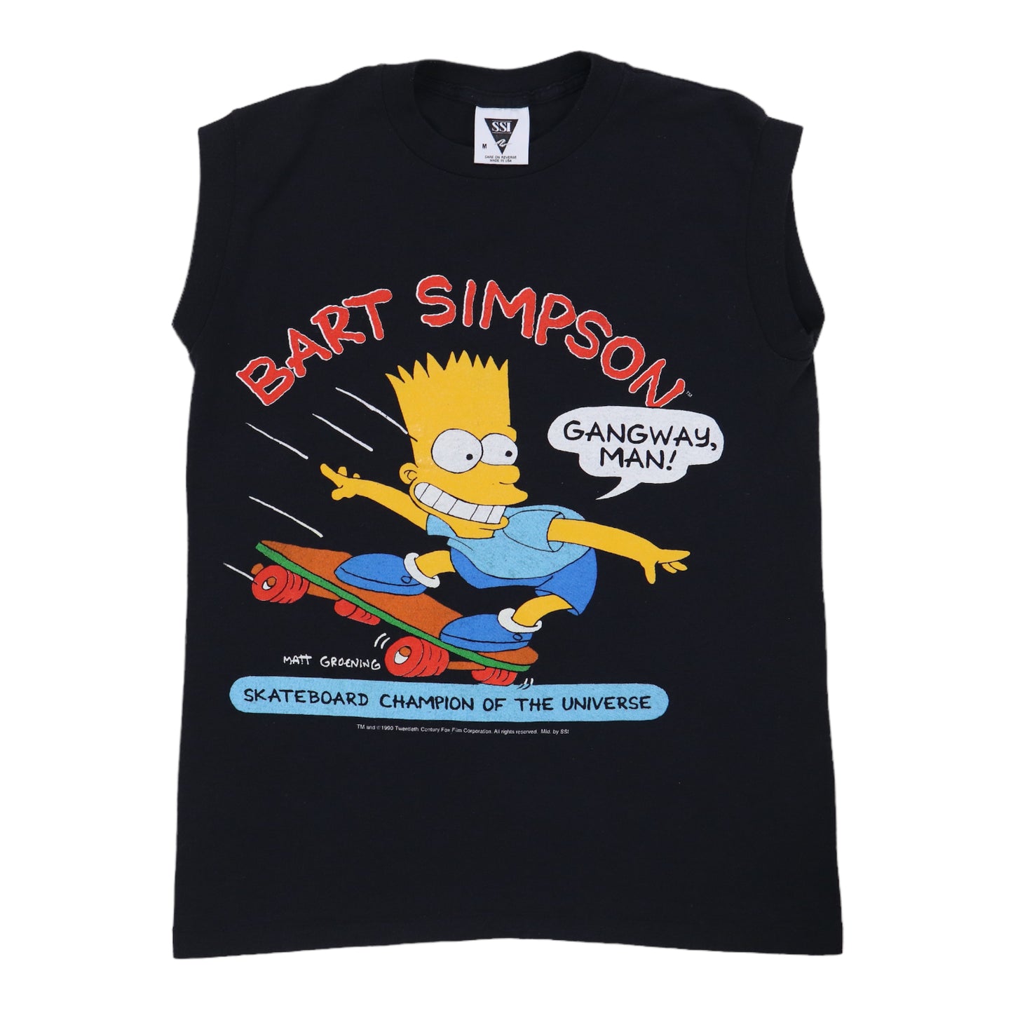 1990 Bart Simpson Gangway Man Sleeveless Shirt