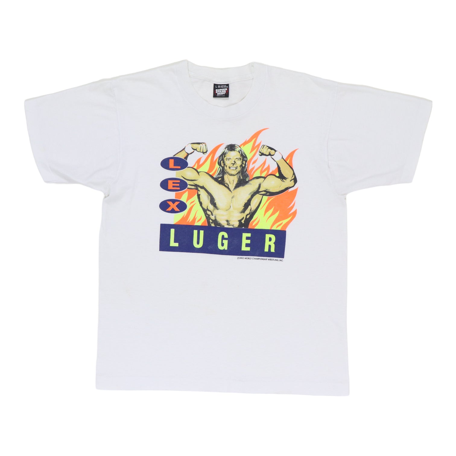 1990 Lex Luger WCW Shirt | Authentic Vintage Tee – WyCo Vintage