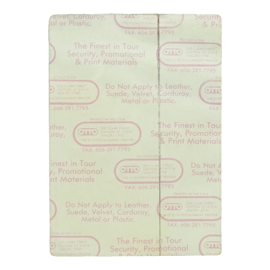 1990 Allman Brothers Band Seven Turns Tour Working Pass back