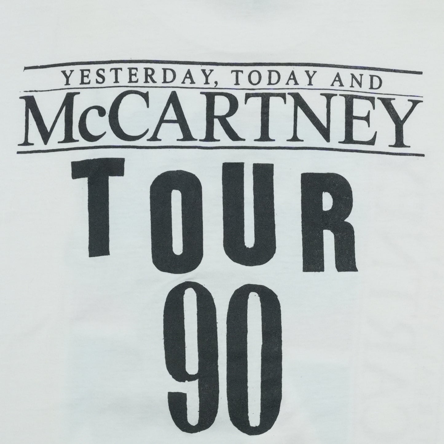 1990 Paul McCartney New World Tour Shirt Detail 4