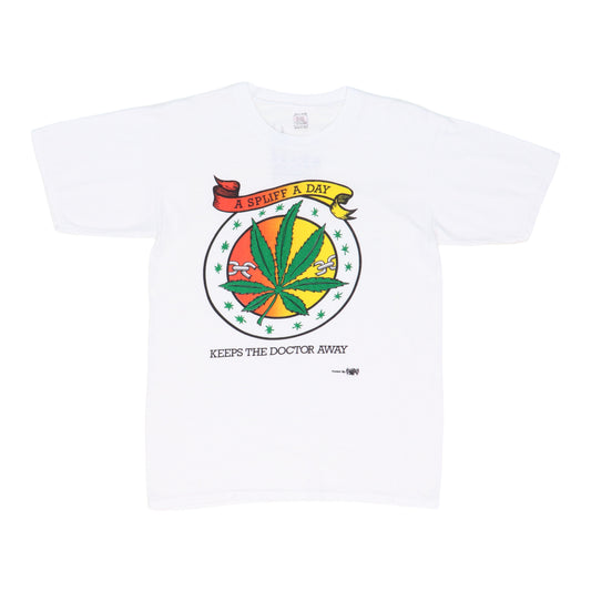 1990s A Spliff A Day Keeps The Doctor Away Shirt