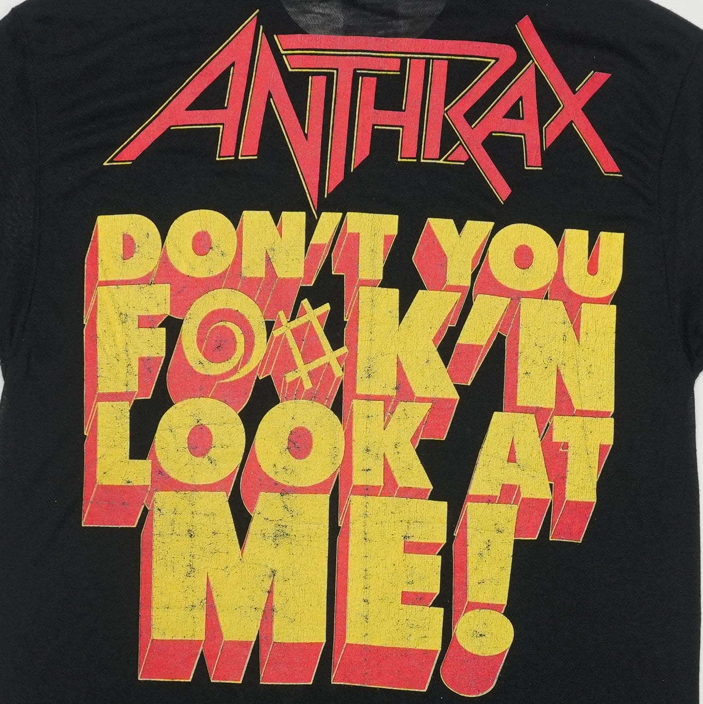 1990s Anthrax Don't You F'n Look At Me Shirt Detail 4