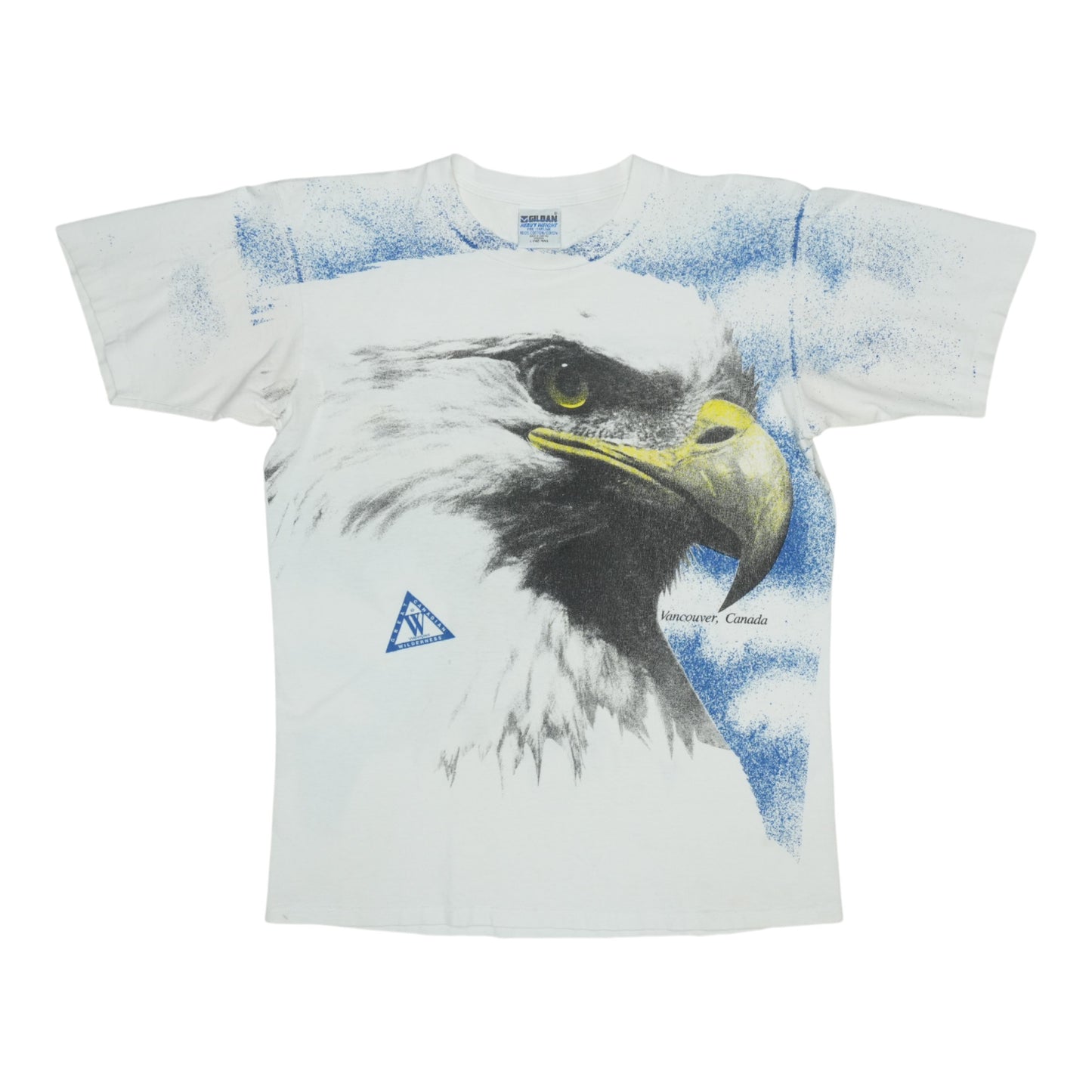 1990s Bald Eagle Vancouver Canada All Over Print Shirt