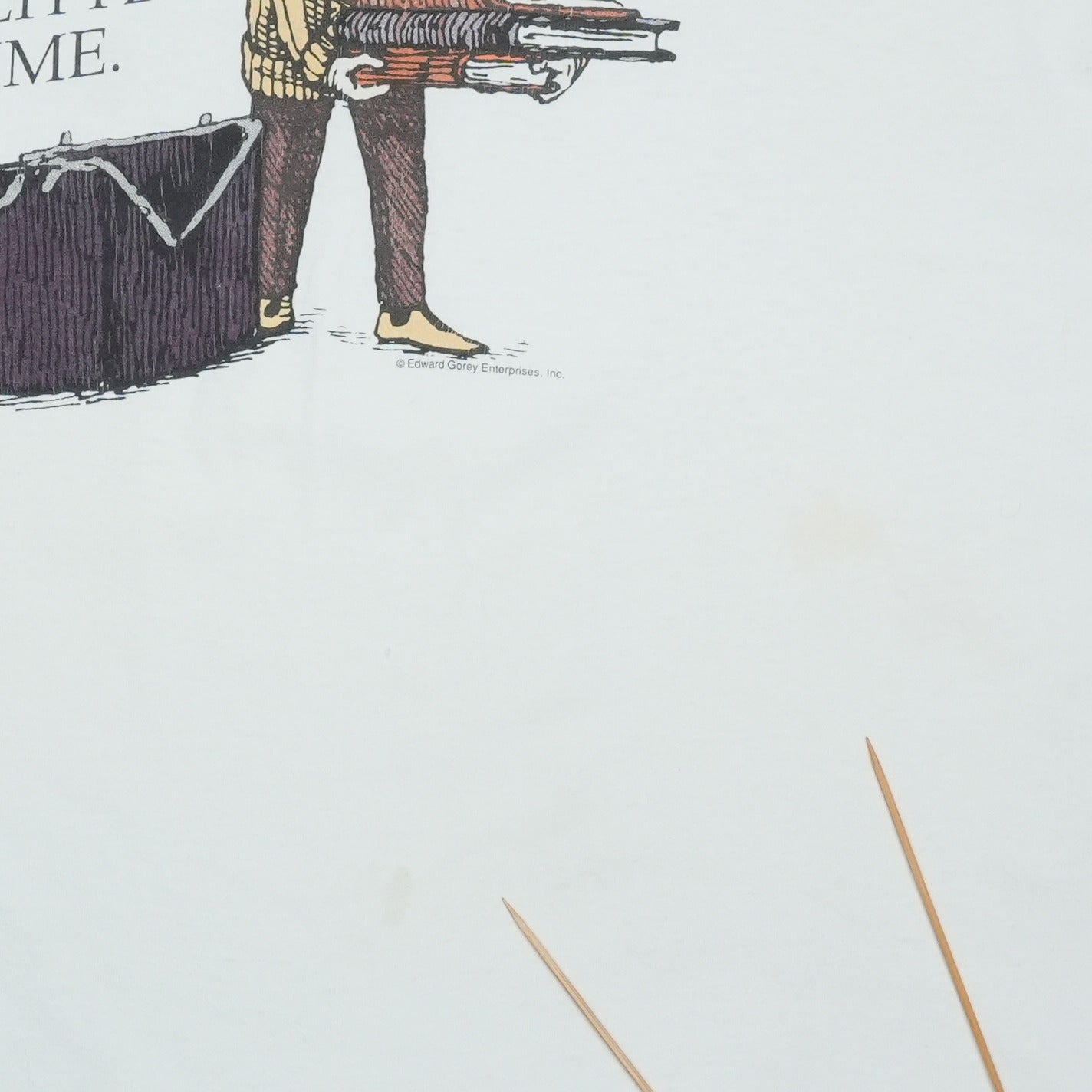 1990s Edward Gorey So Many Books So Little Time Shirt