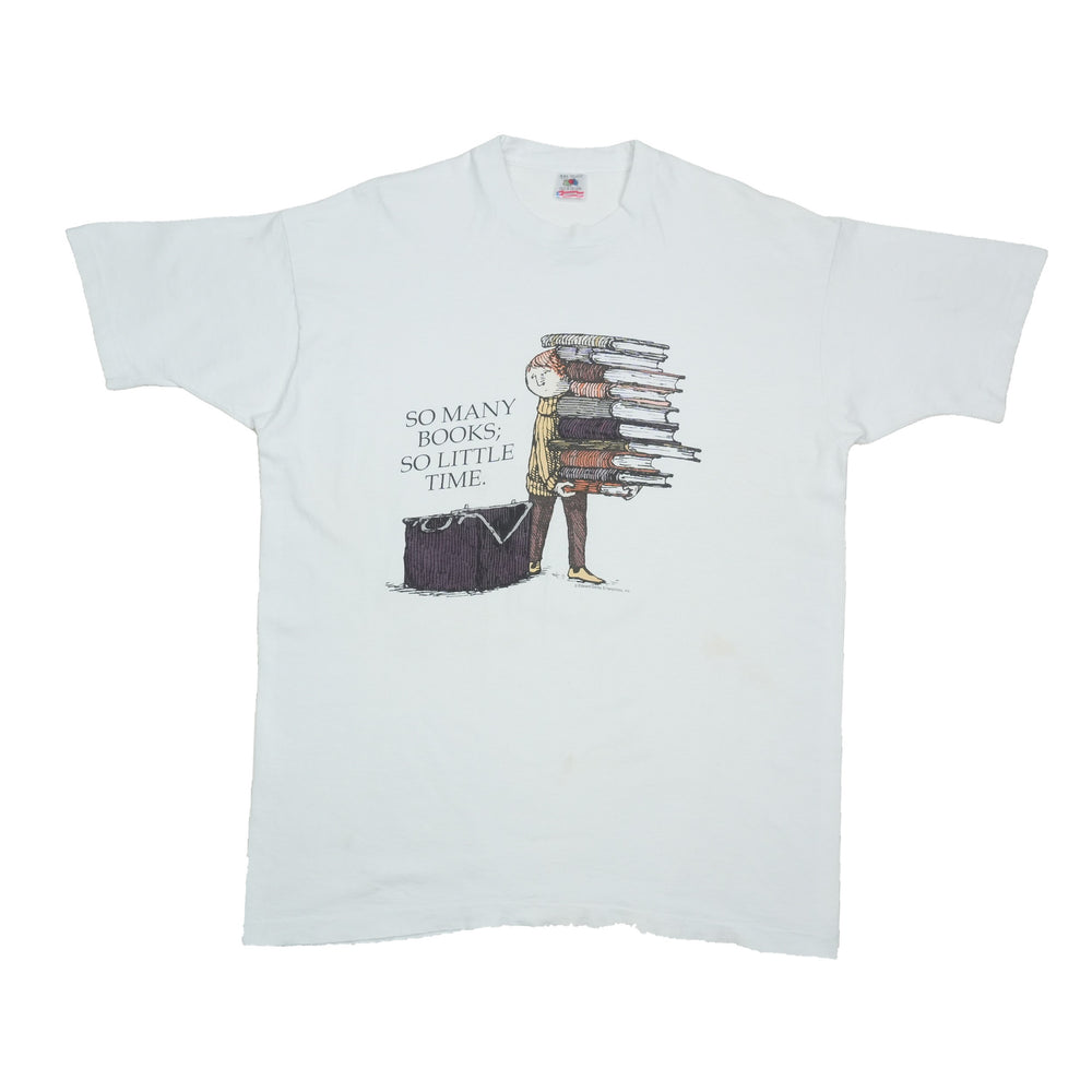 1990s Edward Gorey So Many Books So Little Time Shirt