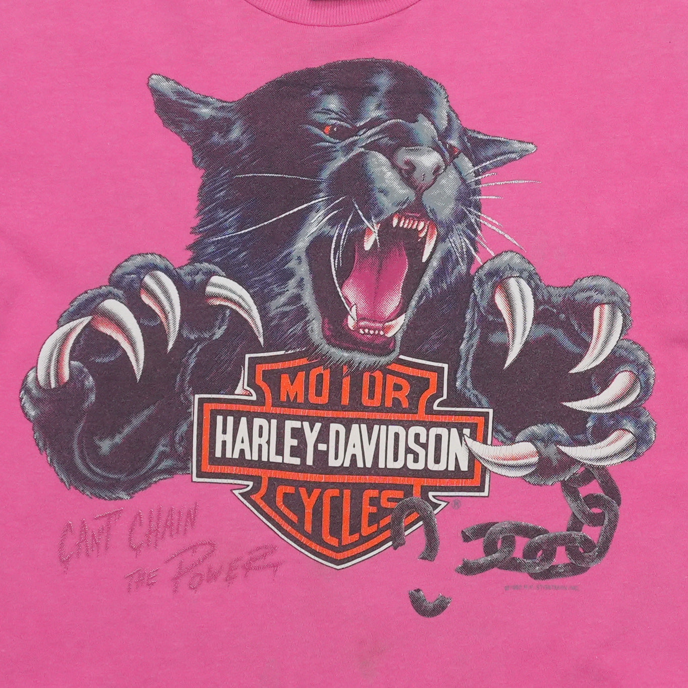 1990s Harley Davidson Panther Shirt Detail 1