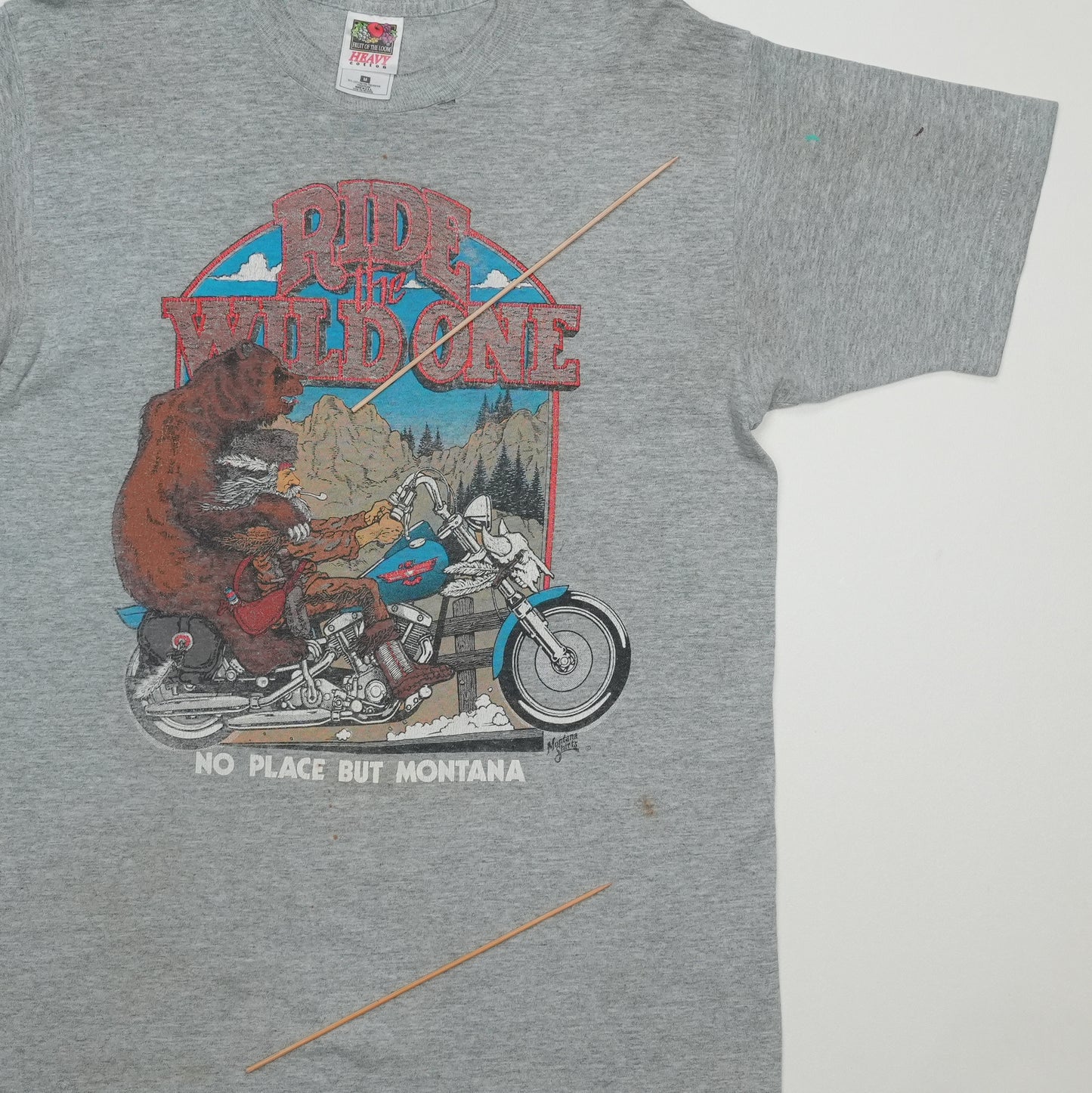 1990s Harley Davidson Ride The Wild One Shirt Detail 4
