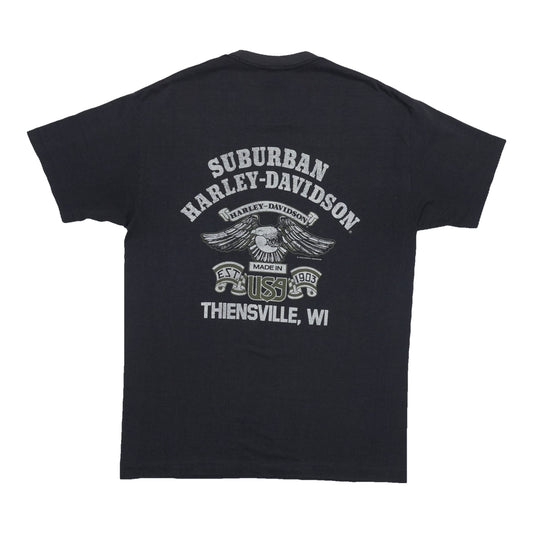 1990s Harley Davidson Too Tough To Die Ringer Tee