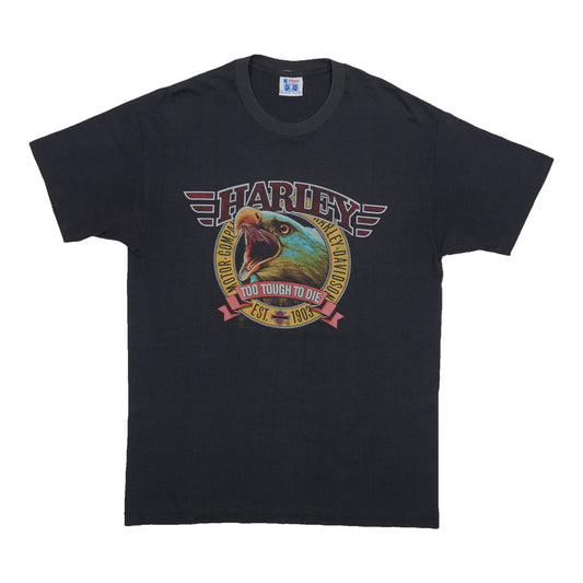1990s Harley Davidson Too Tough To Die Ringer Tee