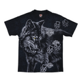 1990s Harley Davidson Wolf All Over Print Shirt