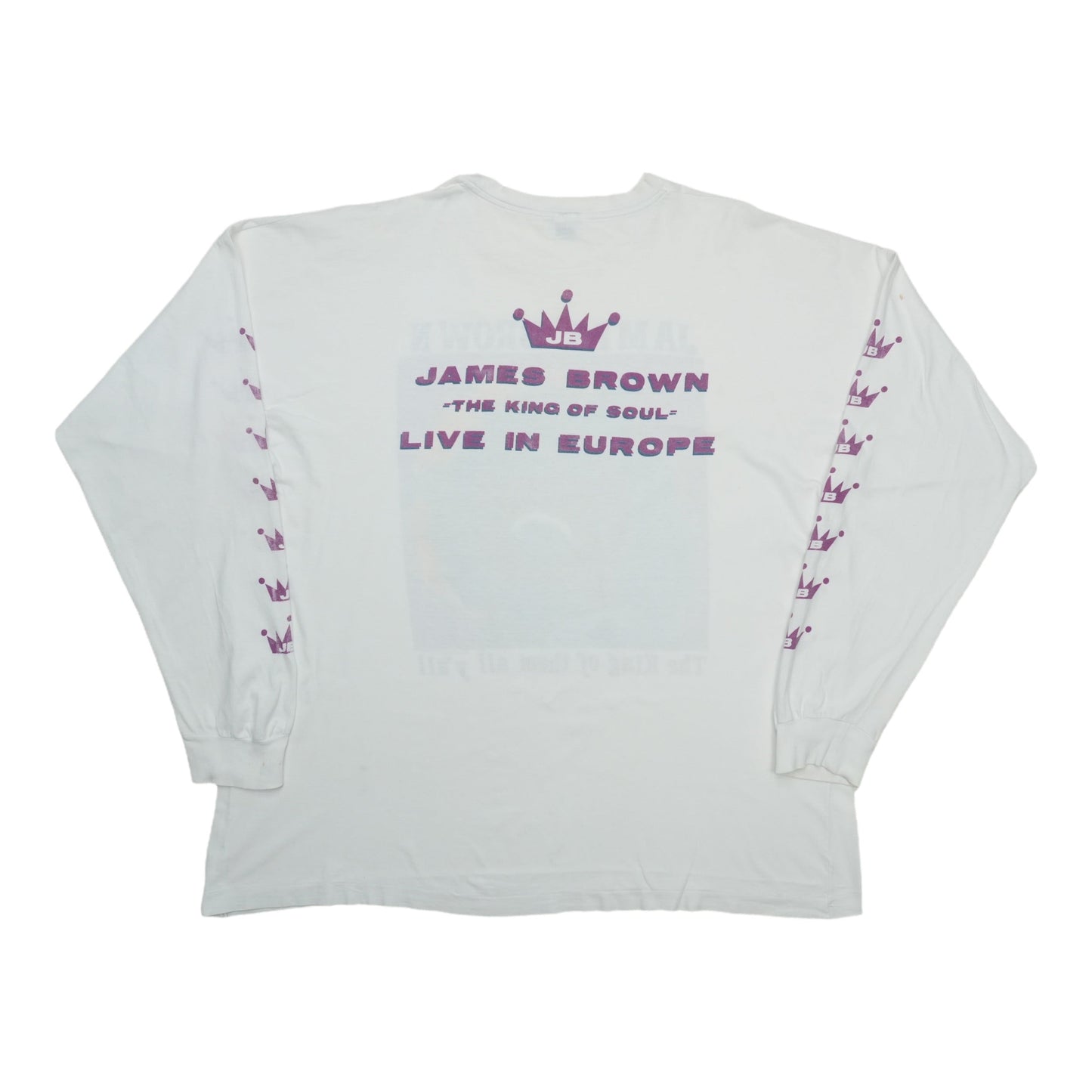 1990s James Brown Live In Europe Long Sleeve Shirt Back