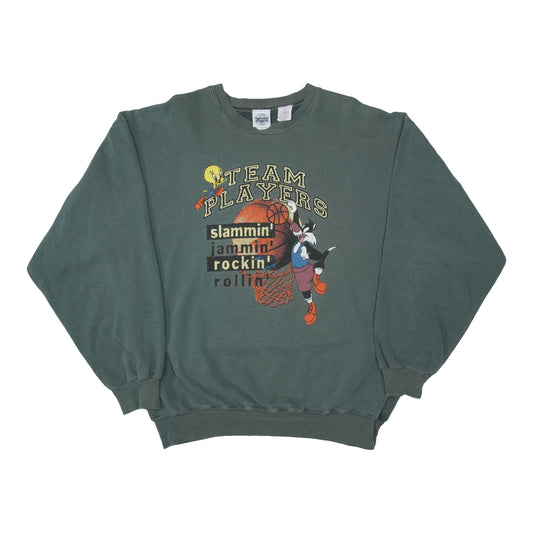 1990s Looney Tunes Team Players Basketball Sweatshirt