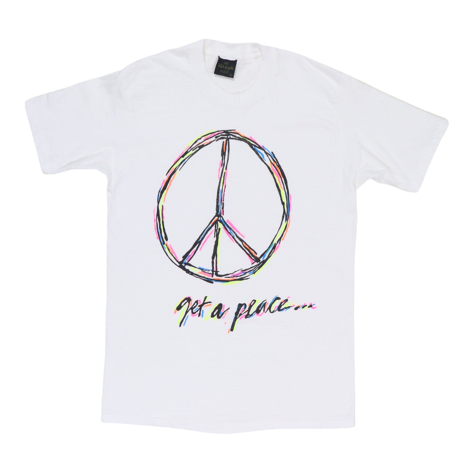 トップス 90s PEACE SIGN vintage T FUCT powell 1990s Peace Sign Get A Peace Shirt | Authentic Vintage Tee – WyCo