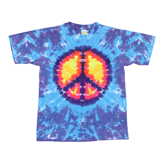1990s Peace Sign Tie Dye Shirt