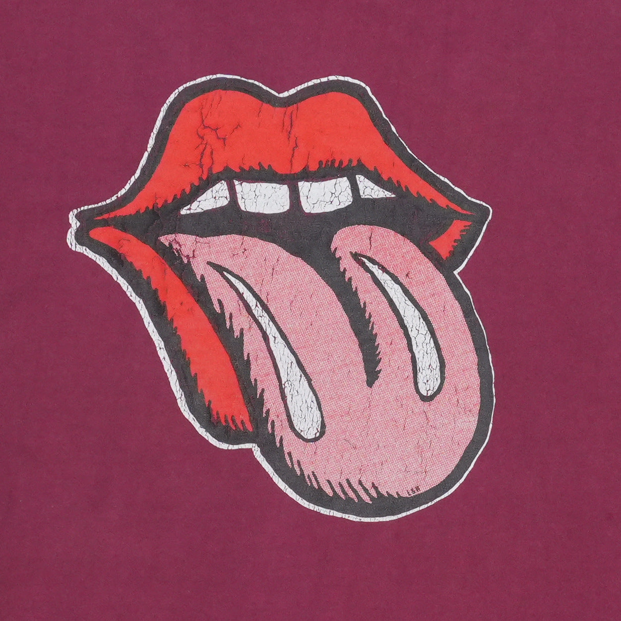 1970s Rolling Stones Tongue Shirt Detail