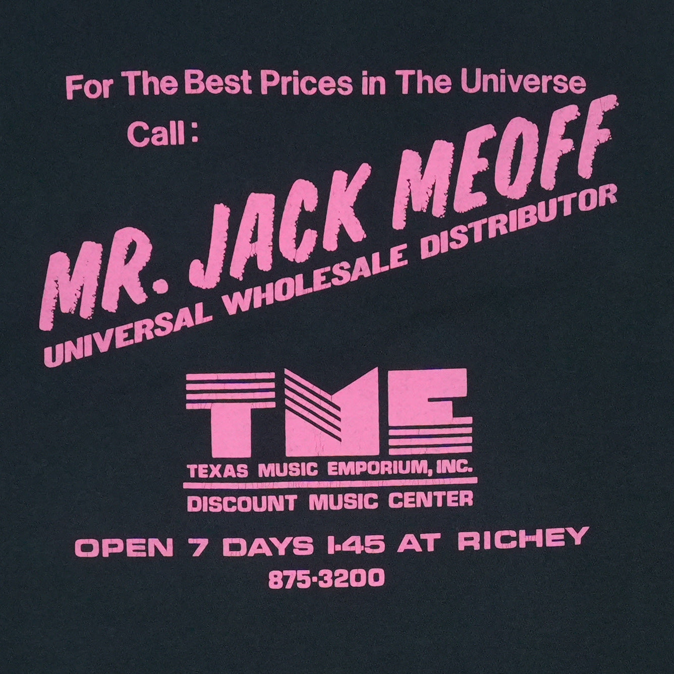 1990s The First Music Store On The Moon Shirt Detail 1