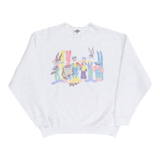 1990s Warner Brothers Looney Tunes Skiiing Sweatshirt