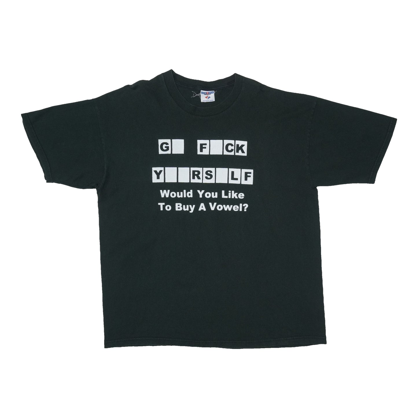 1990s Would You Like To Buy A Vowel Novelty Shirt