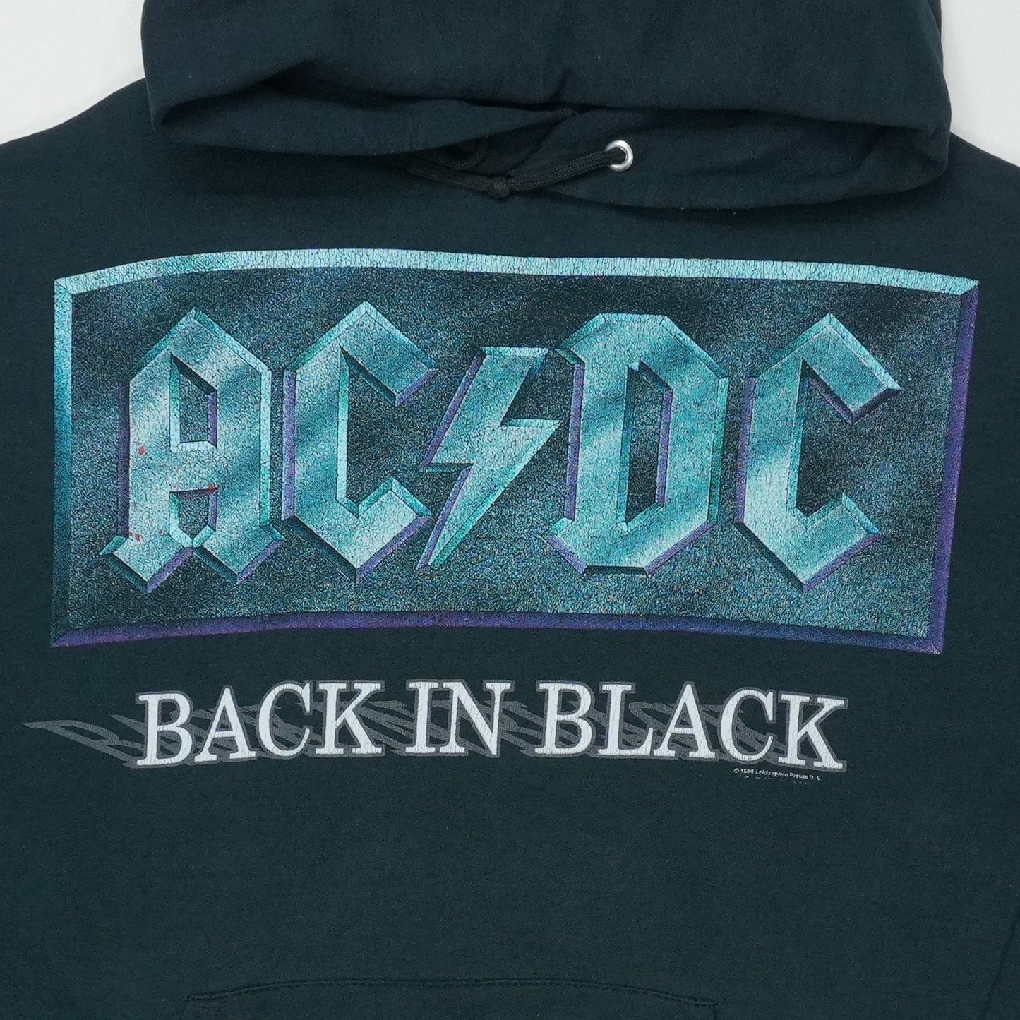 1990s AC/DC Back In Black Hoodie
