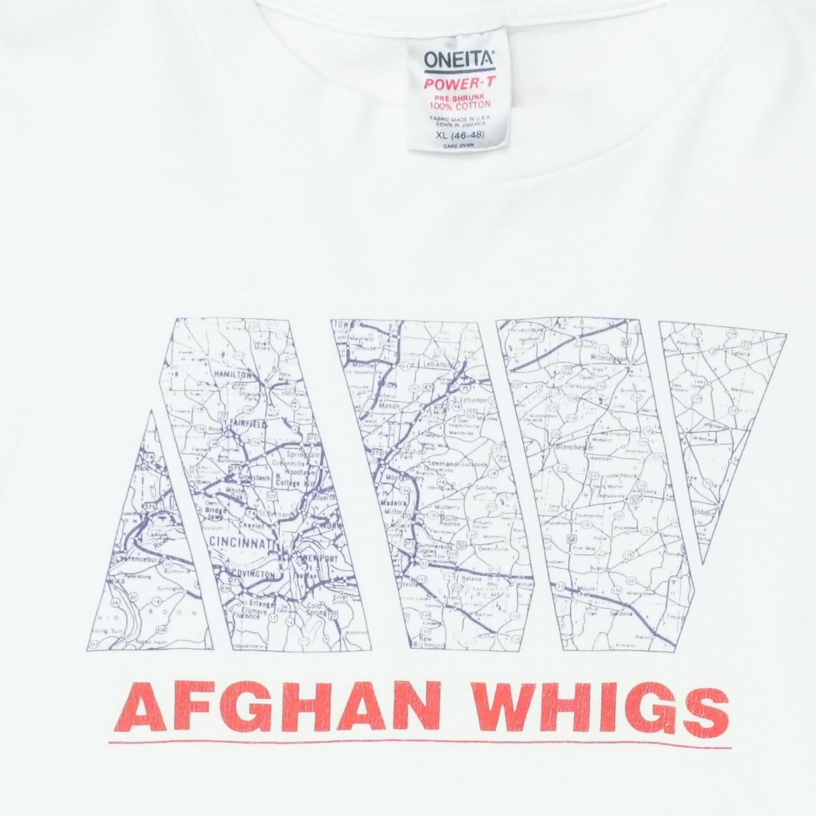 1990s Afghan Whigs Map Graphic Shirt