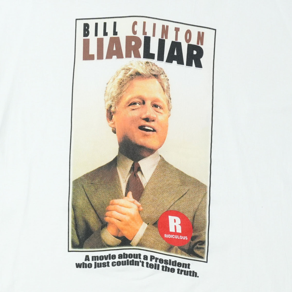 1990s Bill Clinton Liar Liar Shirt