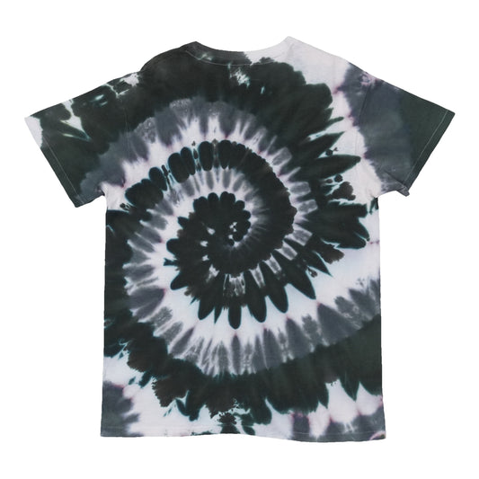 1990s Black Spiral Tie Dye Shirt