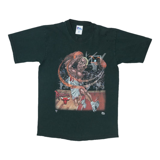1990s Dennis Rodman Chicago Bulls Caricature Shirt