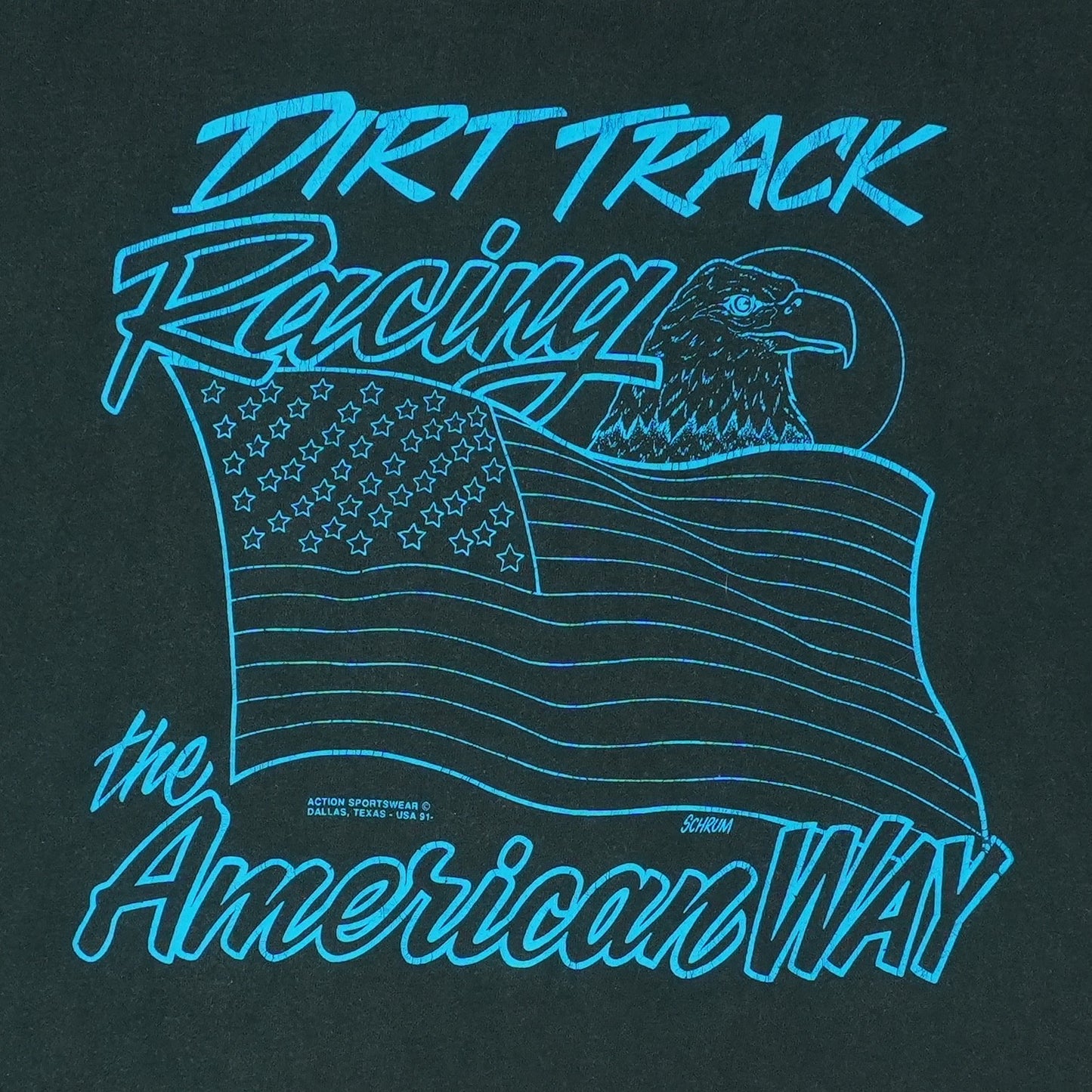 1990s Dirt Track Racing The American Way Shirt