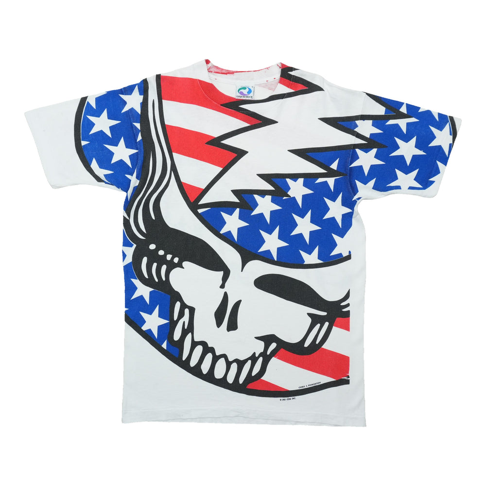 1990s Grateful Dead Stars And Stripes Steal Your Face Shirt