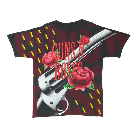 1990s Guns N Roses Revolver Roses All Over Print Shirt