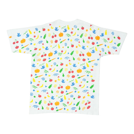 1990s Harvest Co-Operative Supermarket All Over Print Shirt