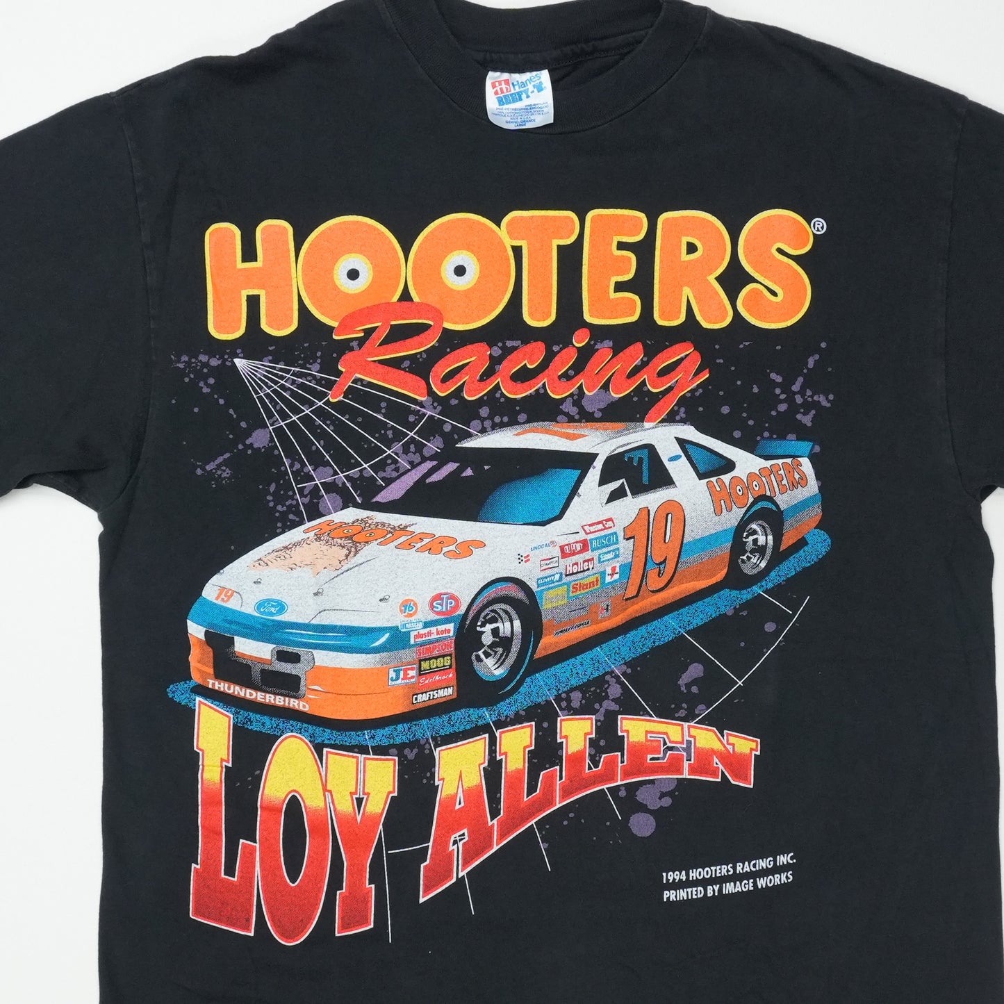 1990s Hooters Racing Loy Allen 19 NASCAR Shirt