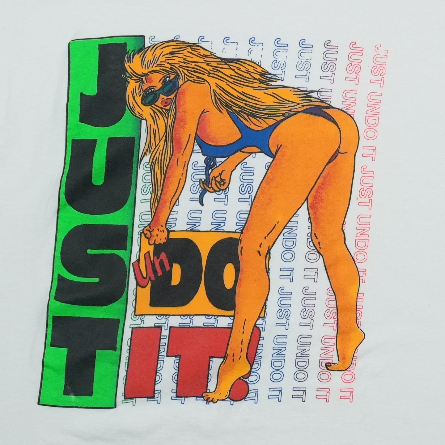 1990s Just Do It Just Undo It Parody Shirt Detail 2